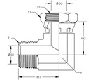 Male Pipe To Female Pipe Swivel 90°