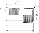 Female Straight to Male Pipe Adapter