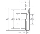 O-Ring Flange Braze On Flange Head Code 61 Plain Finish
