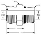 Stud Straight Metric