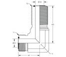 90° Bulkhead Elbow Metric Hex