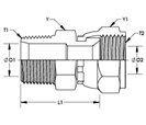 Male Pipe to Female 37° JIC Swivel