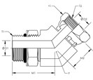 Adjustable Male SAE to Female Pipe Swivel 45°