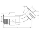 Face Seal Flange 45° Elbow Short Code – 62