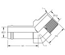 45° Male Pipe Hose Fitting