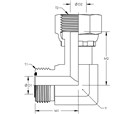 90° Swivel Elbow Metric Hex