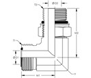 90° Adjustable Stud Elbow - Metric