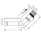 45° Straight Thread Hose Fitting