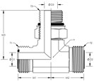 Adjustable Stud Branch Tee - Metric