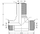 Bulkhead Branch Tee Metric Hex