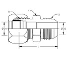 Male Connector  to Male JIC