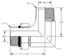 90° Straight Thread Male to Male Pipe Elbow