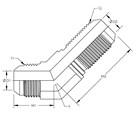 45° Bulkhead Elbow