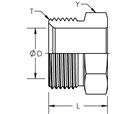 Inverted Flare Nut Trivalent Plating