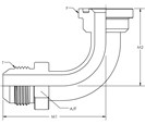 JIC Flange 90° Elbow Code 61