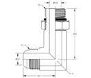 90° Straight Thread Elbow Long